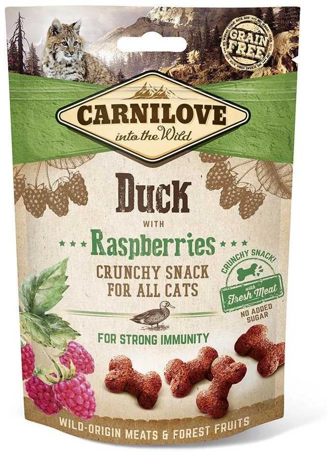 Carni Love Carnilove Cat skanėstas Antis su avietėmis su šviežia mėsa 50g