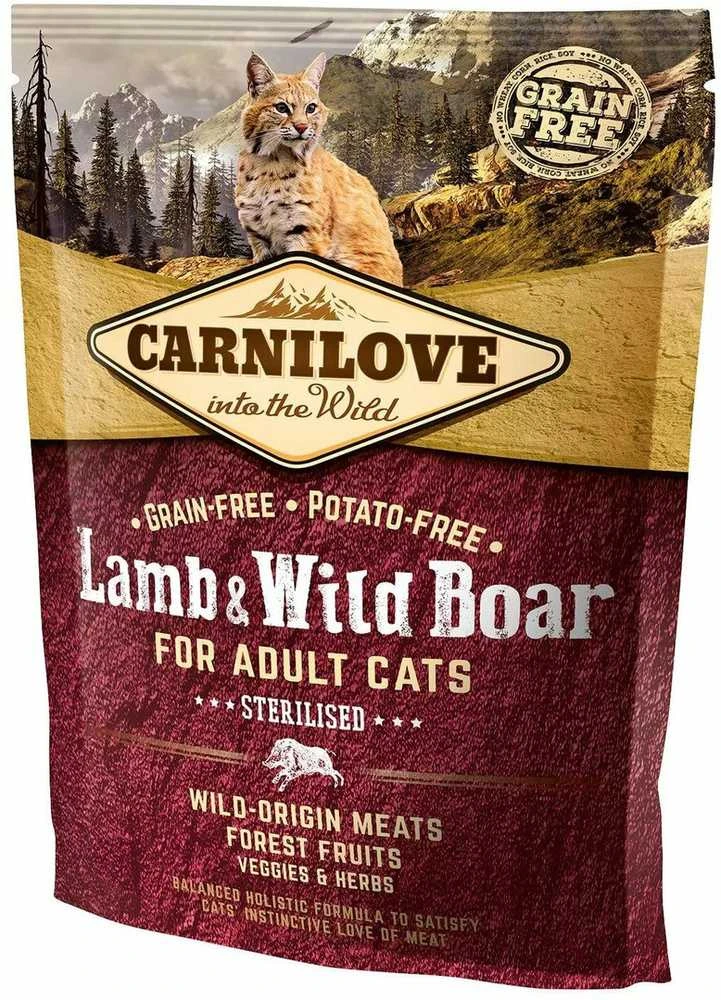 Carni Love Cat su ėriena ir šerniena suaugusiems katėms sterilizuota 400g