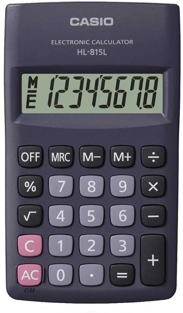 Kišeninis kaičiuotuvas CASIO HL-815L, 69.5 x 118 x 18 mm, juoda