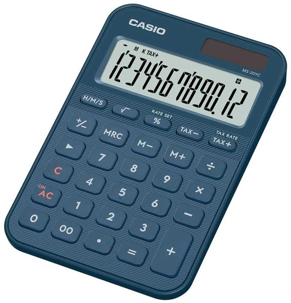 Casio MS-20YC-NY stalinis skaičiuotuvas tamsiai mėlynas