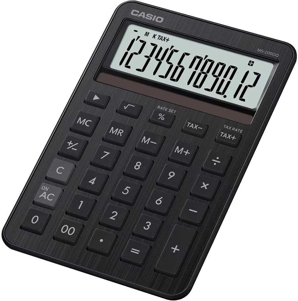Casio MS-200DQ-BK juodas skaičiuotuvas