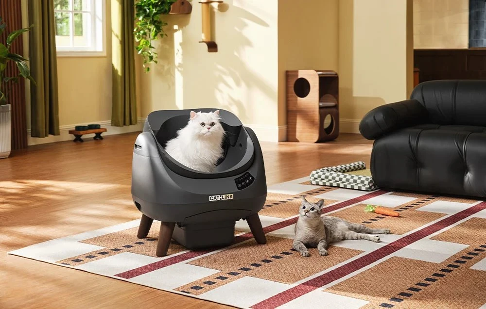 Catlink Open X Smart Self-Cleaning Cat Litter Box (Gray)