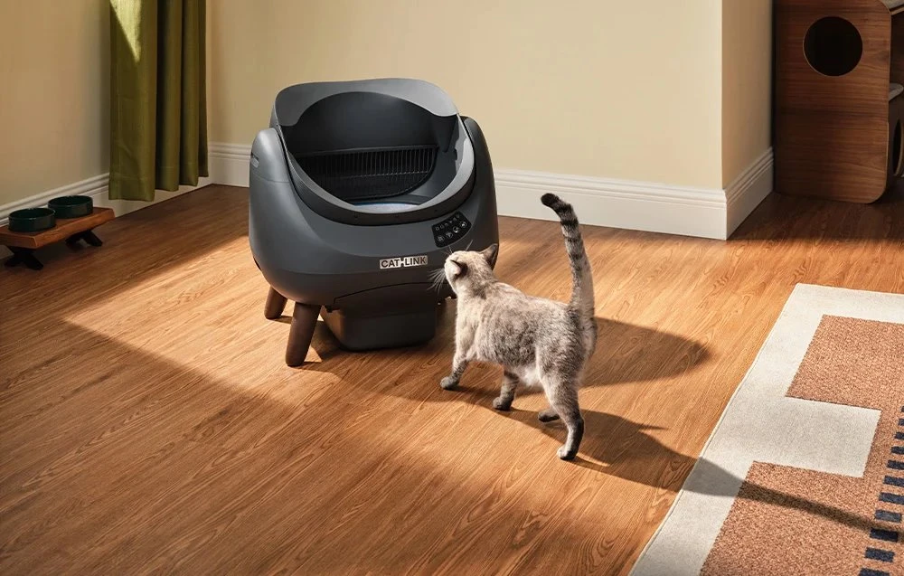 Catlink Open X Smart Self-Cleaning Cat Litter Box (Gray)