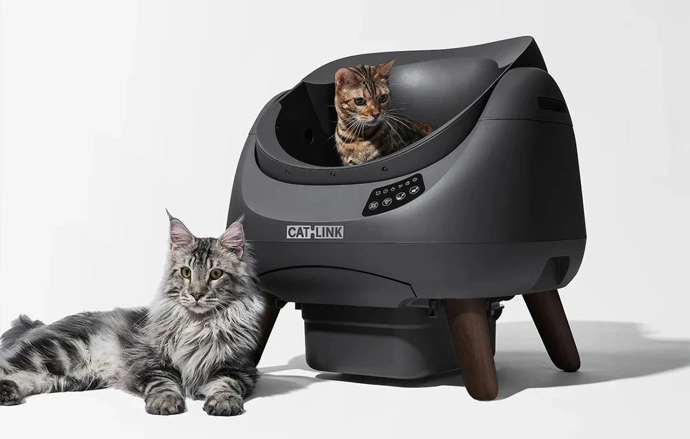 Catlink Open X Smart Self-Cleaning Cat Litter Box (Gray)