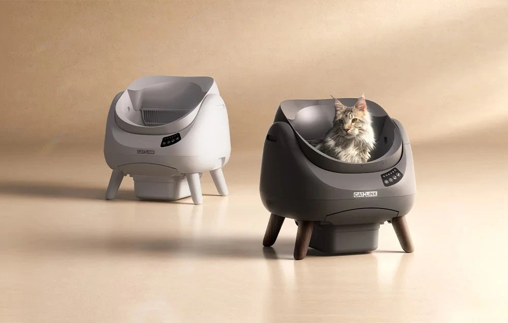 Catlink Open X Smart Self-Cleaning Cat Litter Box (Gray)