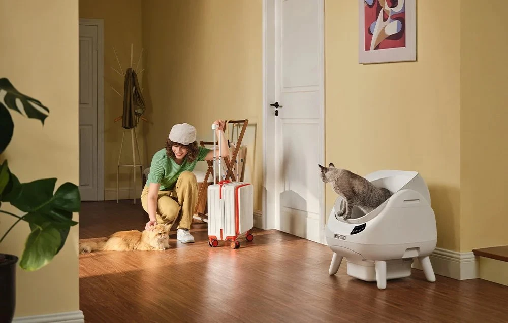 Catlink Open X Smart Self-Cleaning Cat Litter Box (Baltas)