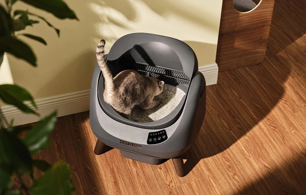 Catlink Open X Smart Self-Cleaning Cat Litter Box (Gray)
