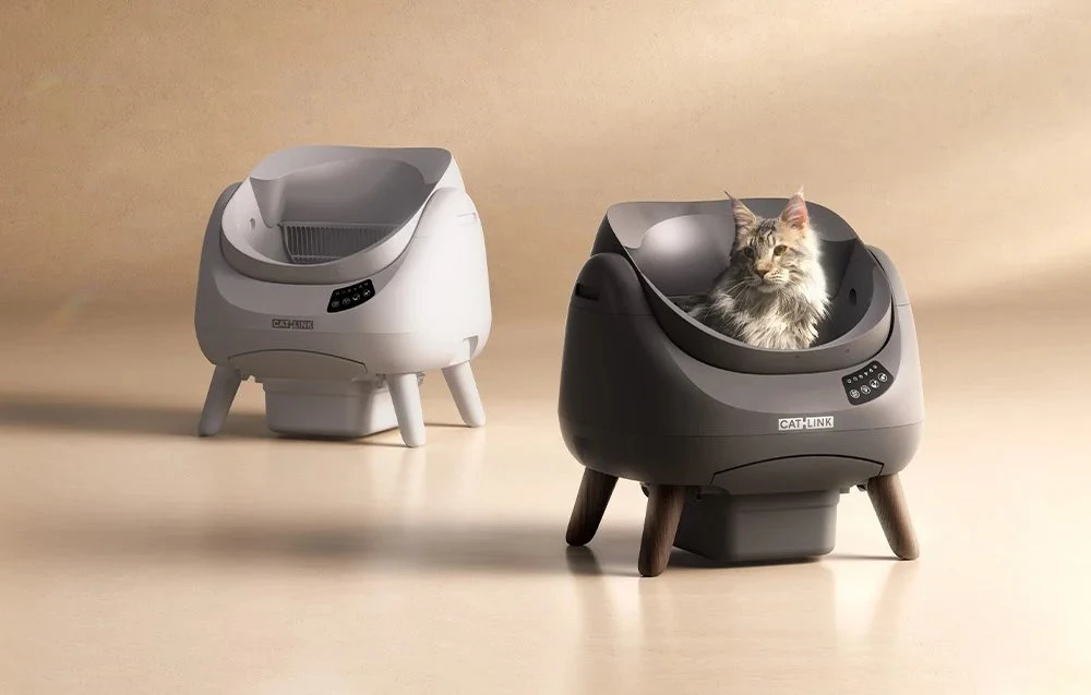 Catlink Open X Smart Self-Cleaning Cat Litter Box (Baltas)