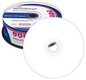 „MediaRange MR201“ CD-R diskas (spausdinamas, 52 kartų didelės spartos, 700 MB / 80 min., 25 dalių suktukas)