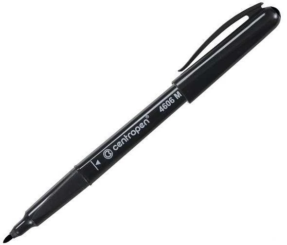 Verbatim Centropen, marker 4606, juoda, 10vnt, 1mm, na bazie alkoholu. CD/DVD marker, cena za 1szt