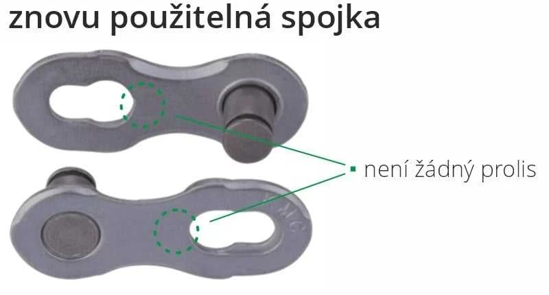 KMC jungtis 10R EPT 2 vnt. sidabrinė 10 eilių lizdinėje pakuotėje
