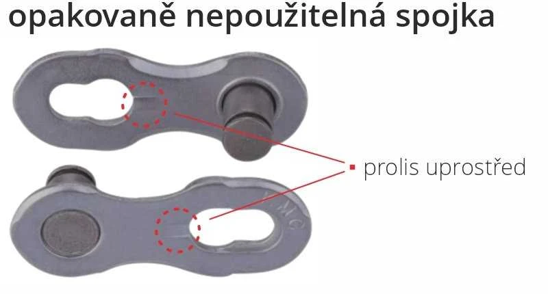 Grandinės jungtis KMC X-1 vieno greičio 2 vnt. - pakartotinai nenaudojama