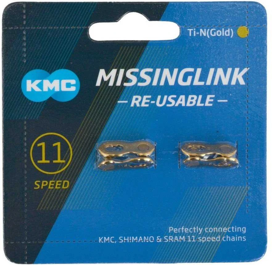 Grandinės sujungimas KMC MissingLink 11R Ti-N Gold (2 pcs.)