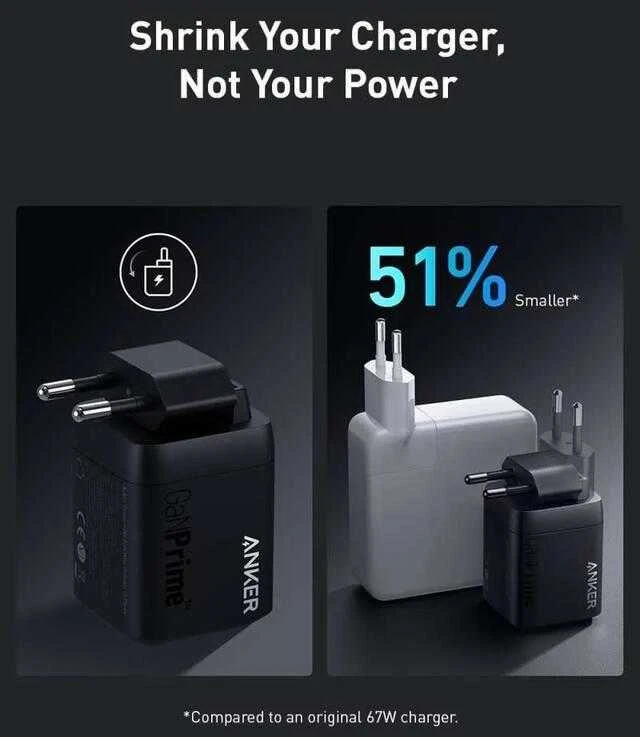 Anker 735 Prime sieninis įkroviklis 67W, 1A/2C | A2669313