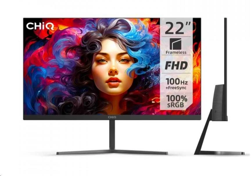 CHiQ 22 colių UltraSlim monitorius 22F650 FHD (1920x1080), 100 Hz, HDMI, VGA, Juodas