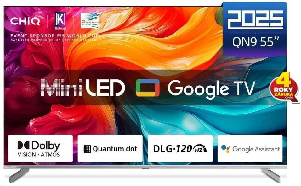 Televizorius CHiQ M55QN9V TV 55", UHD MiniLED Google TV DLG 120 Hz