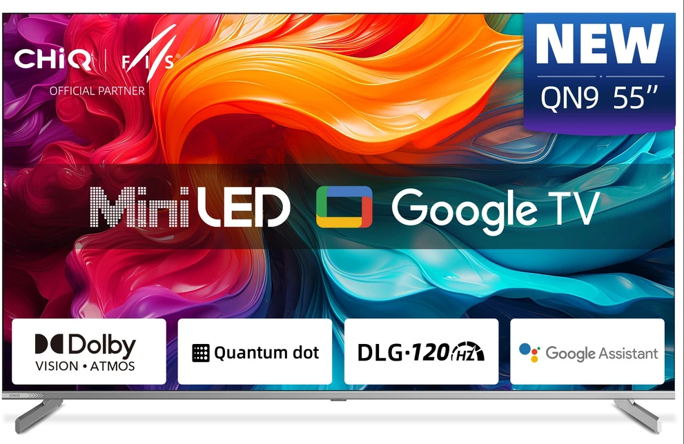 Televizorius CHiQ M55QN9V TV 55", UHD MiniLED Google TV DLG 120 Hz
