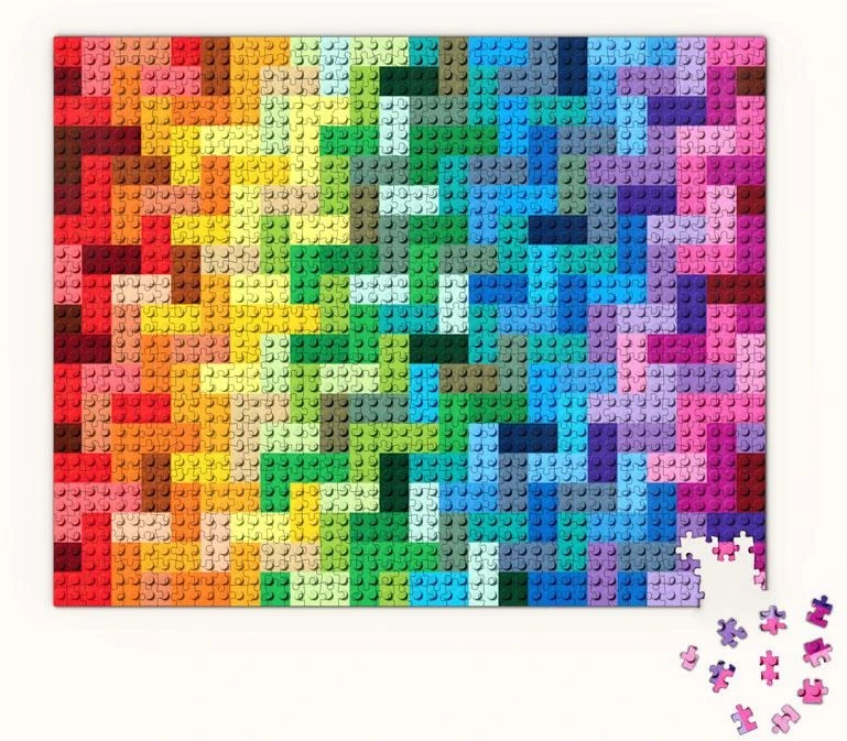 Dėlionė LEGO Rainbow Bricks 1000 dalys