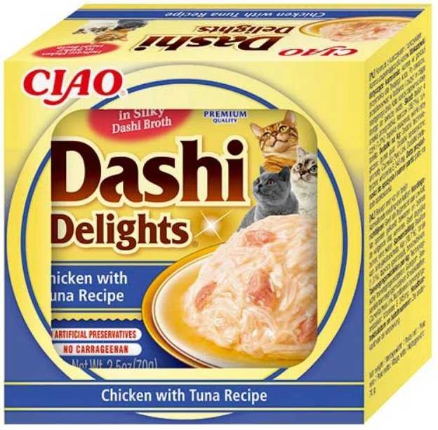 Kačių Skanėstai - Inaba Dashi Delights Vištienos ir Tuno Sultinys 70g