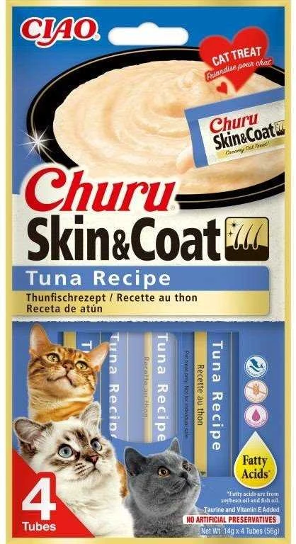 INABA Churu Skin&Coat Tuno receptas - skanėstai katėms - 4x14 g