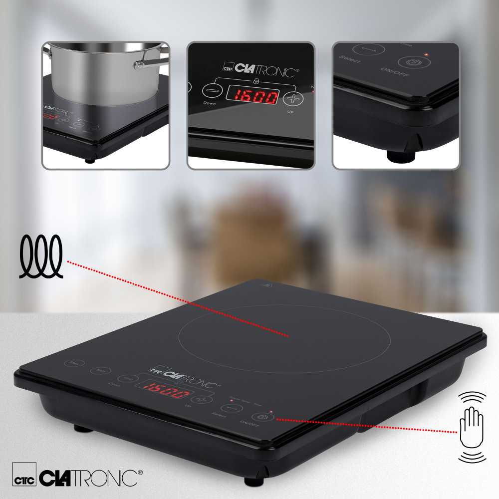 Mini viryklė Clatronic EKI 3569, 2000 W, juoda