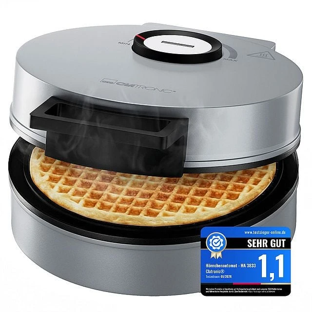 Vaflinė Clatronic HA 3833 1 waffle(s) 1200 W Juodas, Sidabrinis