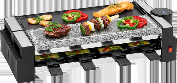 Clatronic raclette grilis 2 viename su akmens ir grilio plokštėmis, 1200 W, RG 3678