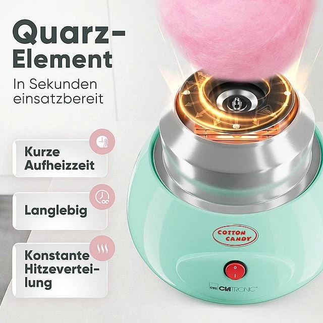 Clatronic ZWM 3478 mėtų skonio cukraus vatos aparatas