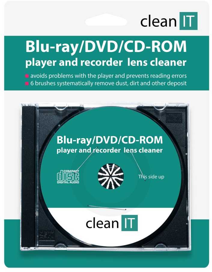 Clean It Švarus IT valymo CD, skirtas Blu-ray/DVD/CD-ROM grotuvams