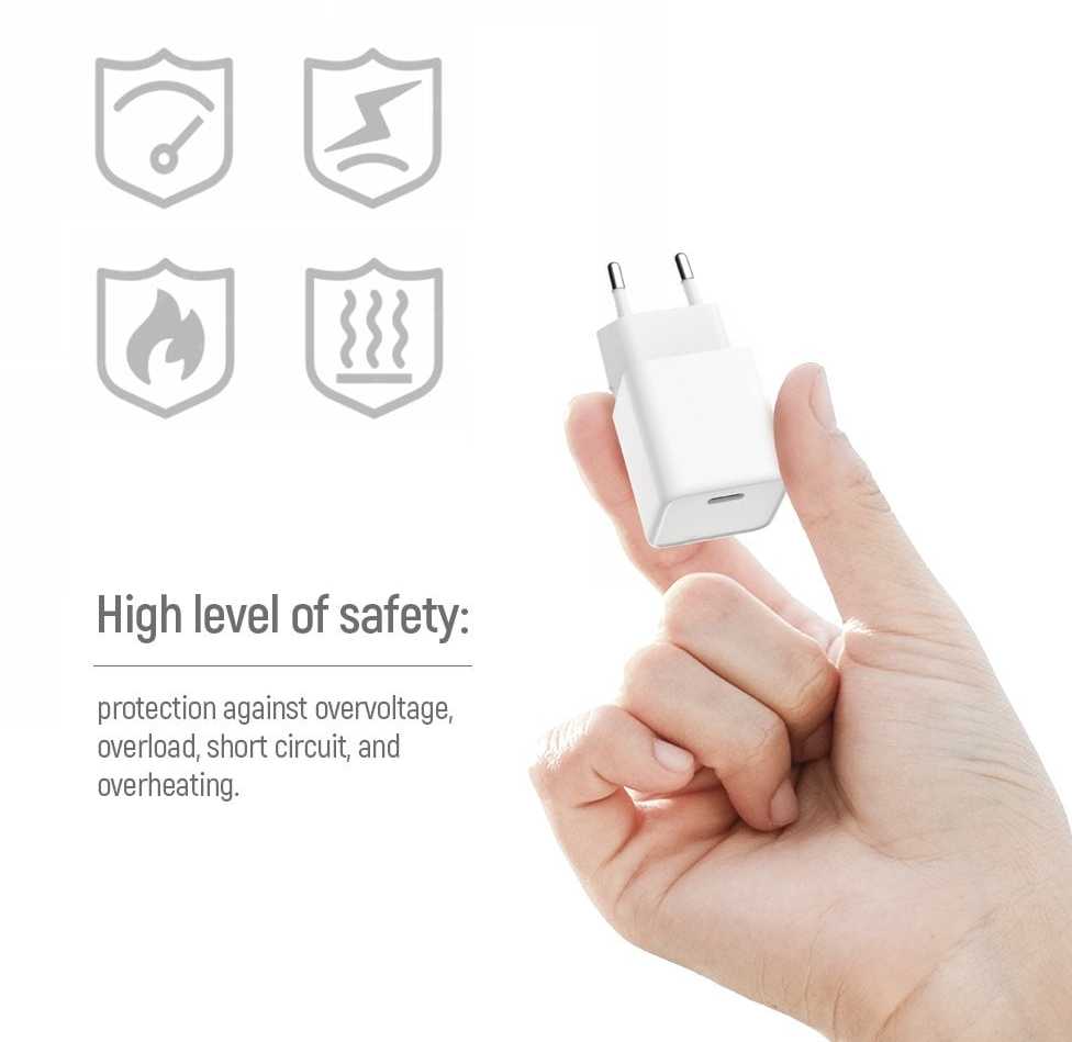 ColorWay 1x USB-C/ mains charger/ GaN/ PD/ PPS/ 25W/ Baltas