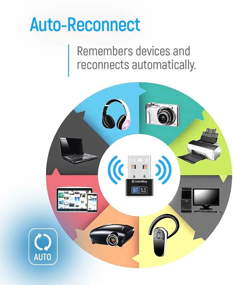 „ColorWay Bluetooth BT 5.3“ adapteris / USB-A