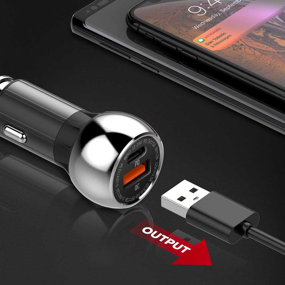 ColorWay automobilinis įkroviklis USB-C + USB-A 36W