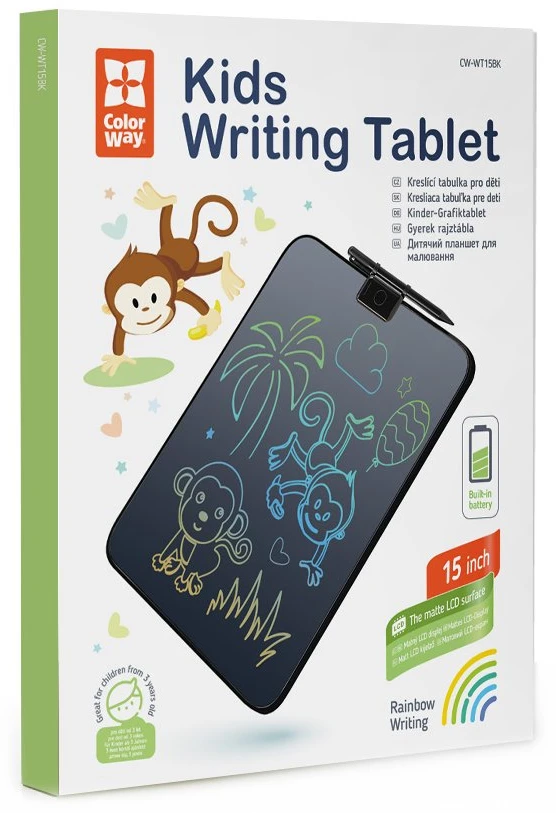 ColorWay 15" Children's Drawing Planšetė CW-WT15BK, Juodas