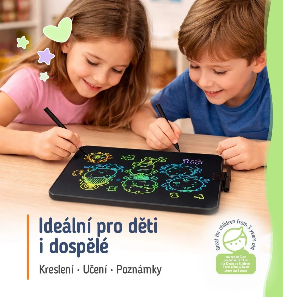 ColorWay 15" Children's Drawing Planšetė CW-WT15BK, Juodas
