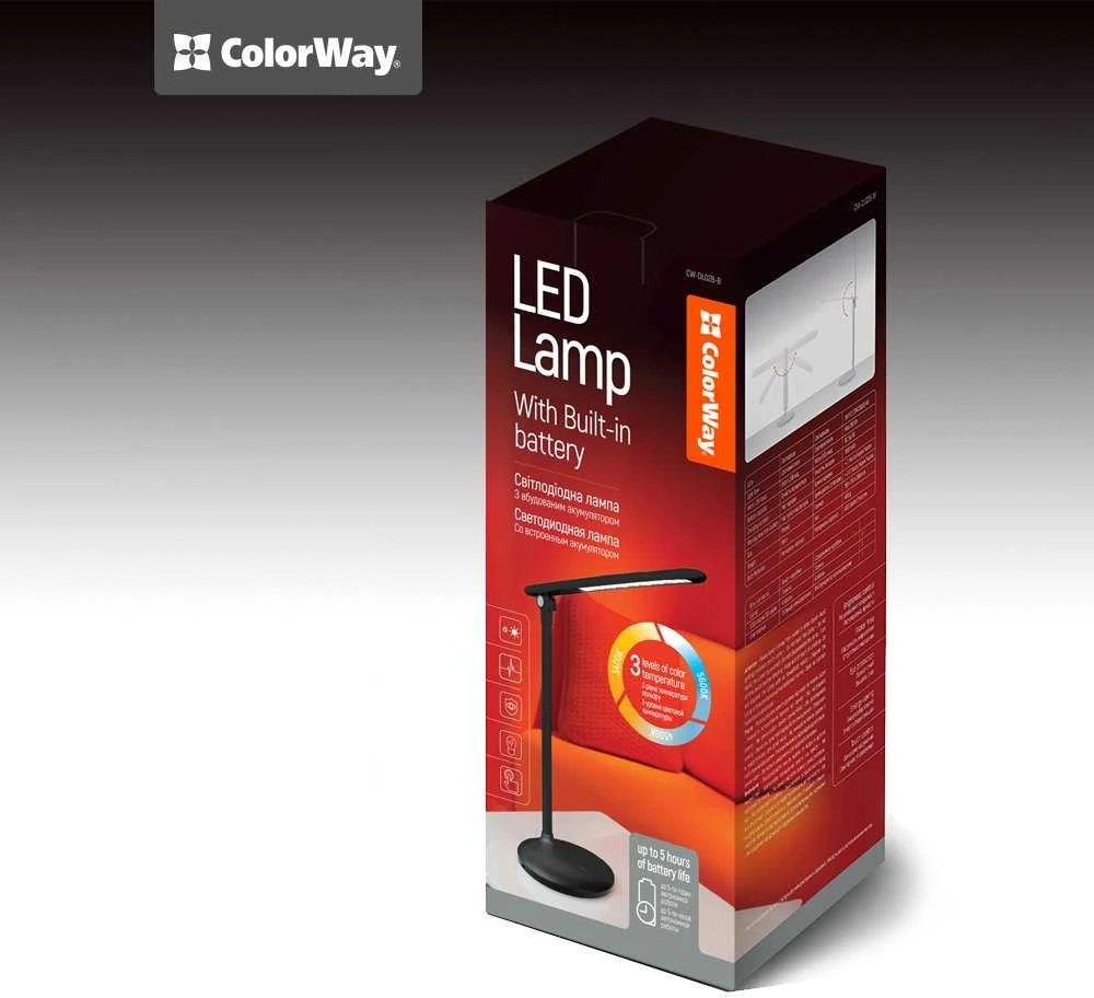 ColorWay LED stalinis šviestuvas su įmontuota baterija