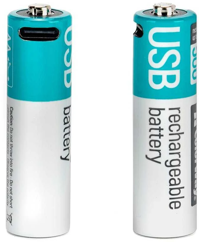 ColorWay AA baterijos su USB-C jungtimi