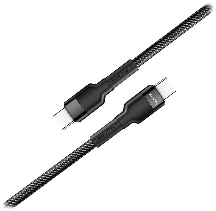 ColorWay USB-C Cable / Fast Charging 60W / 1 m / Juodas