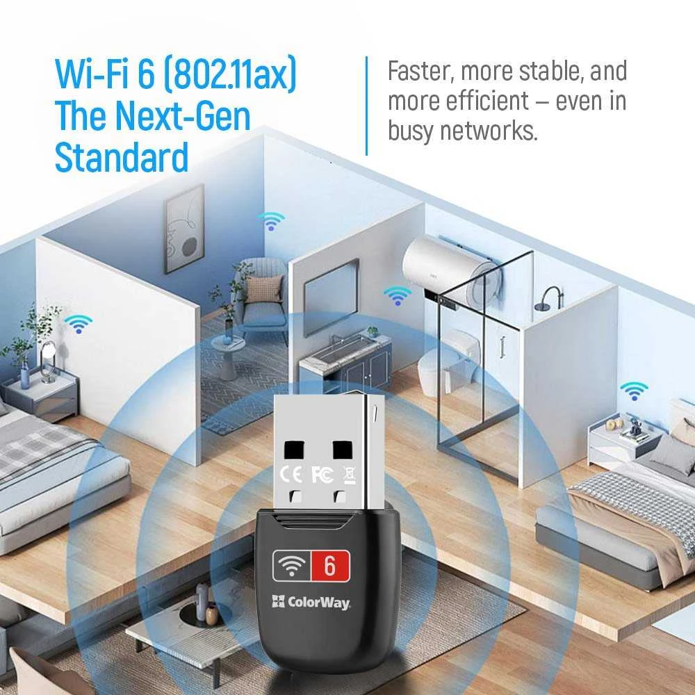 „ColorWay“ „Wi-Fi 6“ USB adapteris