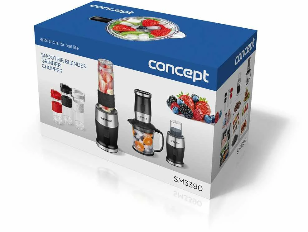 Concept SM3390 plakiklis 1.2 L Immersion plakiklis 700 W Juodas, Nerūdijantis plienas