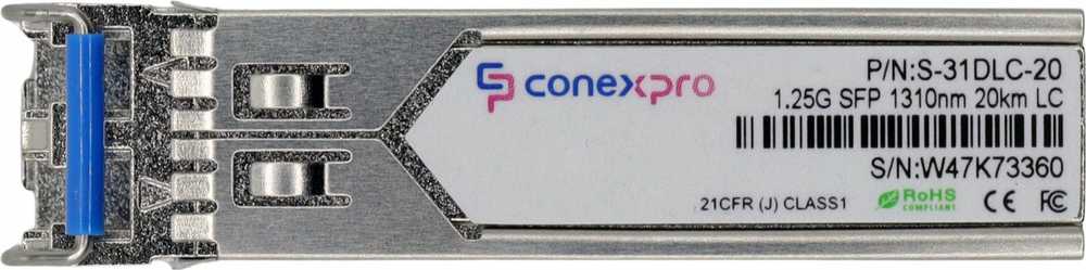 Šakotuvas Conexpro 1.25G SFP optical module, SM, 1310nm, 20km, 2x LC, DDM
