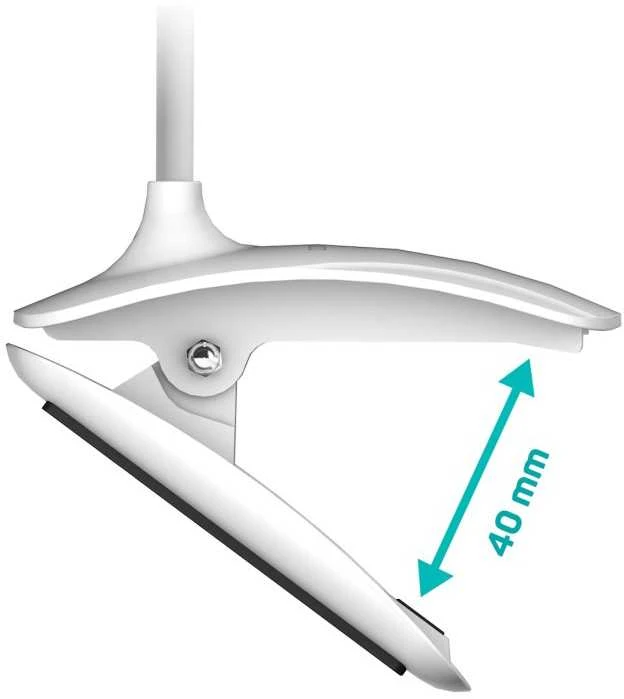 CONNECT IT CLIP LED stalinė lempa su segtuku, Baltas