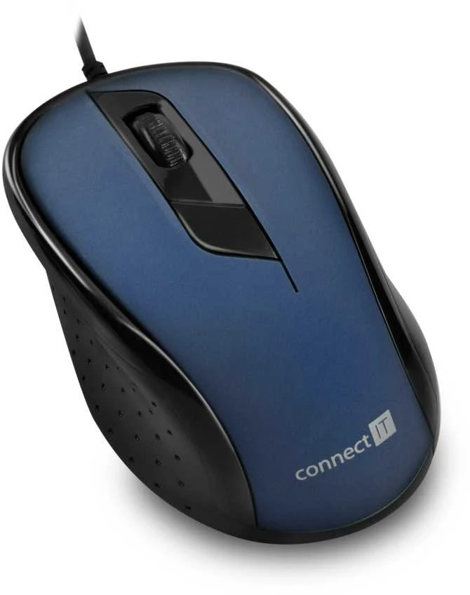 „Connect IT CMO-1200-BL“ pelė, dešinė, USB A tipo, optinė, 1000 DPI