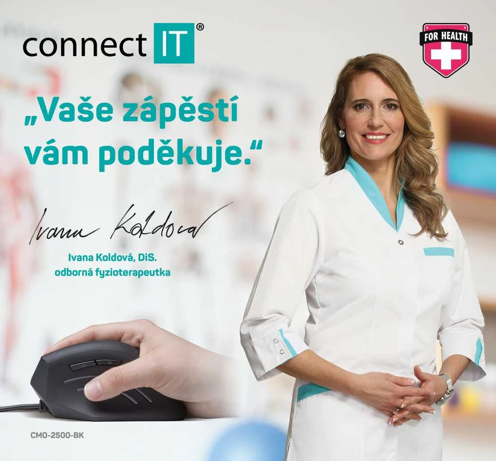 Pelės Connect IT Sveikatingumo (CMO- 2500- BK)