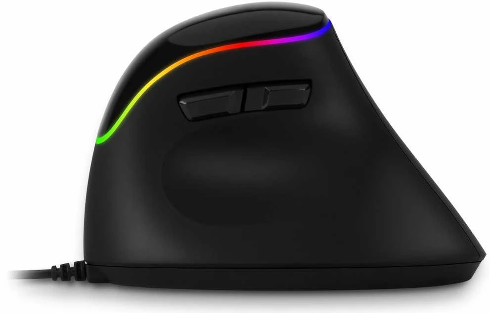CONNECT IT GAME FOR HEALTH ergonomiška vertikali pelė, su laidu, juoda