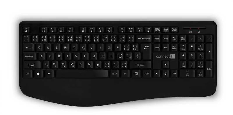 Klaviatūra ir pelė Connect IT CKM-7803-CS klaviatūra Dołączona myszka Biuro RF belaidė czeski słowacki juoda