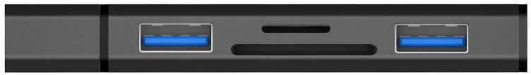 CONNECT IT Hub Compact 4v1, 2xUSB 3.0, 1xSD, 1xMicroSD, externí, juoda
