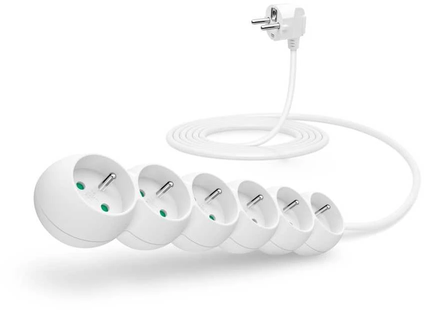 Connect It Prijunkite IT ilgintuvą 230 V, 6 lizdai, 3m, be jungiklio (baltas)