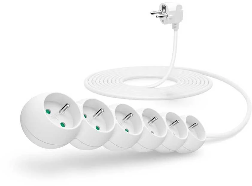 Connect It Prijunkite IT ilgintuvą 230 V, 6 lizdai, 5m, be jungiklio (baltas)
