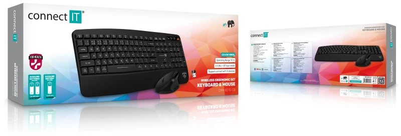Klaviatūra ir pelė Connect IT FOR HEALTH Combo (CKM-6010-CS)