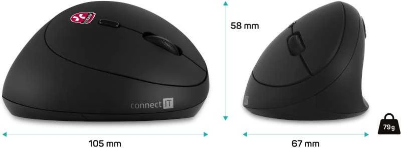 Pelė Connect IT FOR HEALTH Moterys (CMO-2600-BK)